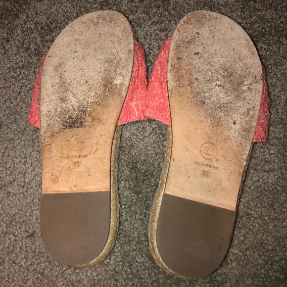 Pink/black Chanel Tweed CC Slide Espadrilles size 36 - Picture 10 of 10